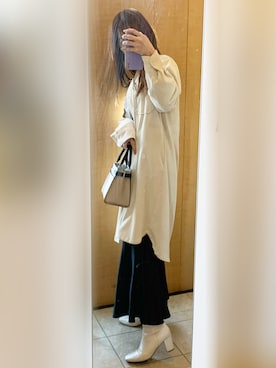 「COCO DEAL（ココディール）のアイテム（シャツワンピース）」を使った、❤︎さん（レディース・167cm）の春コーディネート