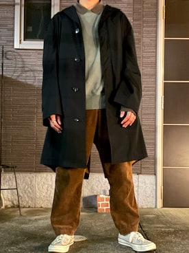 「古着コーデ」｜「アイテム（トレンチコート）」を使った、ゆーたさん（メンズ・165cm）の春コーディネート