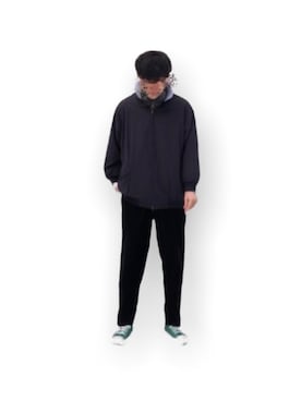 「緑」｜「アイテム（ブルゾン）」を使った、ちょーなんさん（メンズ・177cm）の冬コーディネート