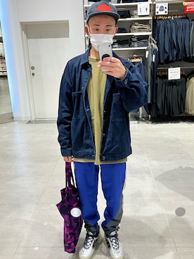 「NIKE（ナイキ）のアイテム（帽子）」を使った、マイケルタクーヤさん（メンズ・167cm）の冬コーディネート