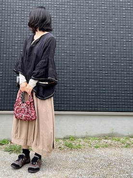 「RehersalL（リハーズオール）のアイテム」を使った、しぃｏさん（レディース・159cm）の春コーディネート