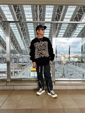「LHPLUCUA大阪」｜宗一郎さん（メンズ・174cm）の秋コーディネート