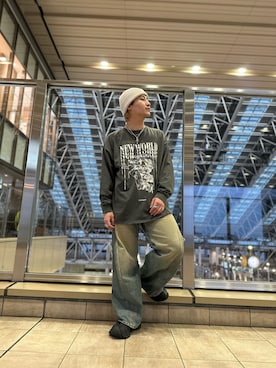 「LHPLUCUA大阪」｜宗一郎さん（メンズ・174cm）の春コーディネート