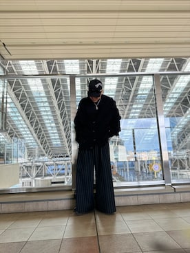 「ダメージカーディガン」｜宗一郎さん（メンズ・174cm）の春コーディネート