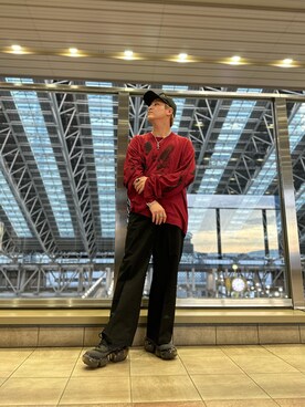 「LHPLUCUA大阪」｜宗一郎さん（メンズ・174cm）の夏コーディネート