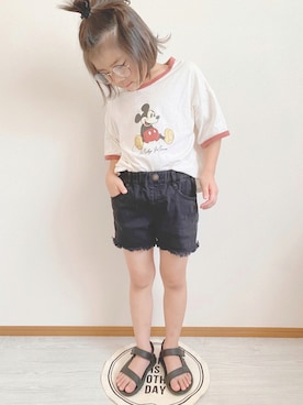 「アイテム（サンダル）」を使った、RiriMariYuri🩰さん（キッズ・120cm）の夏コーディネート