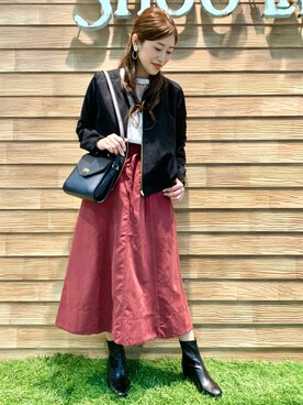 「ドレスキップ」｜「アイテム（ブルゾン）」を使った、E r i   さん（レディース・162cm）の秋コーディネート