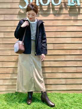 「ドレスキップ」｜「アイテム（ブルゾン）」を使った、E r i   さん（レディース・162cm）の秋コーディネート