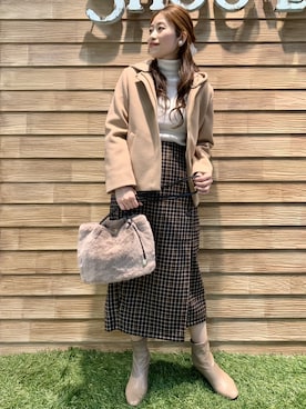 「ドレスキップ」｜「アイテム（その他アウター）」を使った、E r i   さん（レディース・162cm）の秋コーディネート