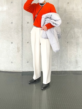 「classicalelf（クラシカルエルフ）のアイテム（スラックス）」を使った、joさん（メンズ・173cm）の秋コーディネート