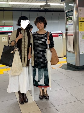 「UNUSED（アンユーズド）のアイテム」を使った、　アヤナさん（レディース・155cm）の冬コーディネート