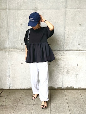 「reca（レカ）のアイテム（その他トップス）」を使った、LINAさん（レディース・159cm）の夏コーディネート