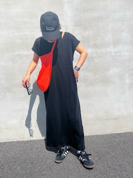 「Auntie Rosa Holiday（アンティローザホリデー）のアイテム（ワンピース）」を使った、LINAさん（レディース・159cm）の春コーディネート