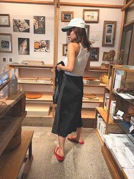 「anuke（アンヌーク）のアイテム」を使った、LINAさん（レディース・159cm）の夏コーディネート