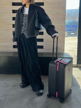 「TODAYFUL（トゥデイフル）のアイテム（ブルゾン）」を使った、LINAさん（レディース・159cm）の春コーディネート