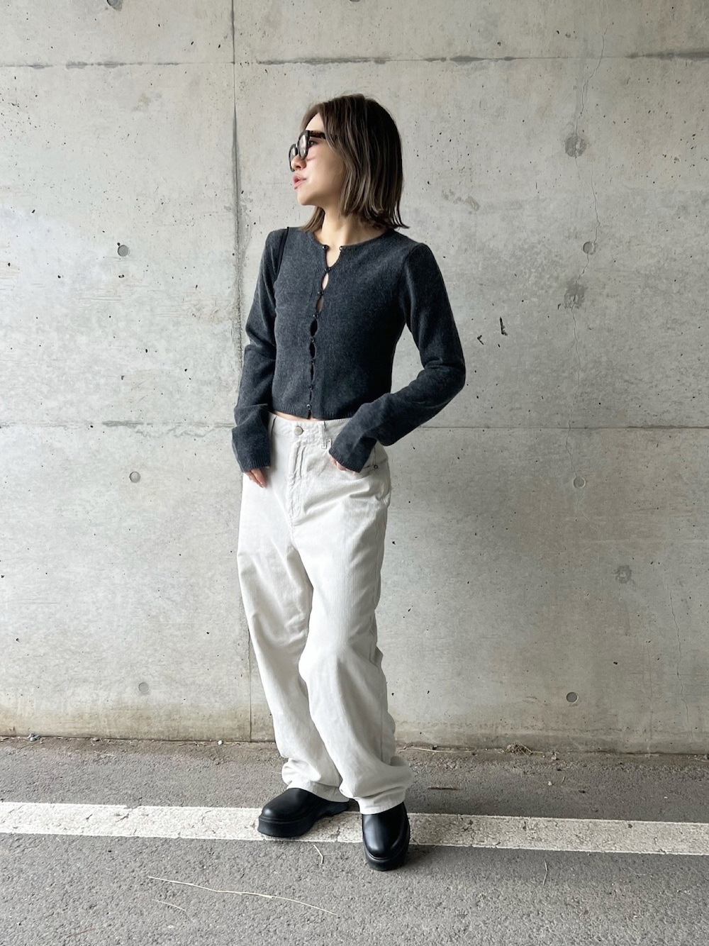 新品、未使用】todayful カシミアコンパクトカーディガン モカ