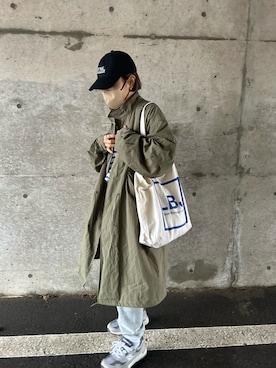 「M65」｜「アイテム（その他アウター）」を使った、LINAさん（レディース・159cm）の春コーディネート