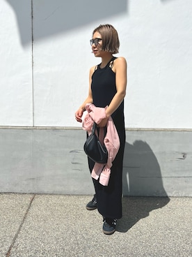 「Auntie Rosa Holiday（アンティローザホリデー）のアイテム（ワンピース）」を使った、LINAさん（レディース・159cm）の夏コーディネート