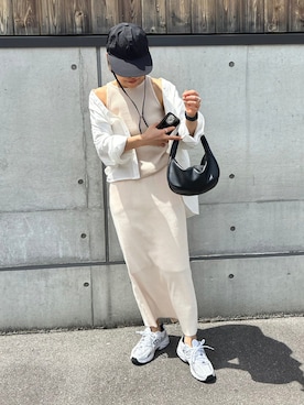 「frames RAY CASSIN（フレームスレイカズン）のアイテム（スカート）」を使った、LINAさん（レディース・159cm）の春コーディネート