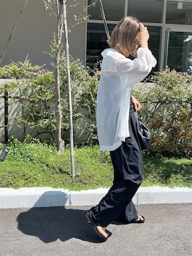 「ブラトップ」｜LINAさん（レディース・159cm）の夏コーディネート