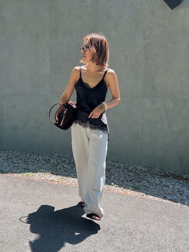 「ホワイトデニム」｜LINAさん（レディース・159cm）の秋コーディネート