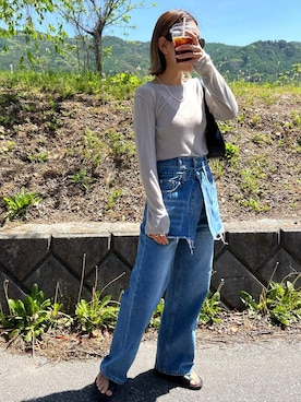 「solleim（ソルレム）のアイテム」を使った、LINAさん（レディース・159cm）の春コーディネート
