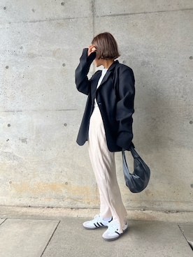 「adidas（アディダス）のadidas SAMBA OG / アディダス サンバ オージー（スニーカー）」を使った、LINAさん（レディース・159cm）の秋コーディネート