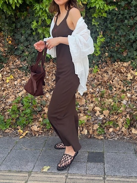 「anuke（アンヌーク）のアイテム」を使った、LINAさん（レディース・159cm）の夏コーディネート