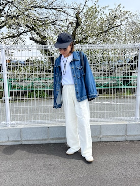 「GERMAN TRAINER（ジャーマントレーナー）のアイテム」を使った、LINAさん（レディース・159cm）の春コーディネート
