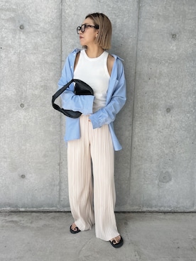 「reca（レカ）のアイテム（パンツ）」を使った、LINAさん（レディース・159cm）の夏コーディネート