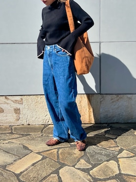 「アイテム（トップス）」を使った、LINAさん（レディース・159cm）の秋コーディネート