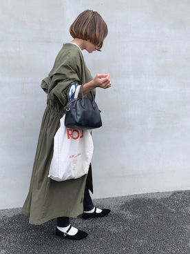 「BONbazaar（ボンバザール）のアイテム（その他アウター）」を使った、LINAさん（レディース・159cm）の秋コーディネート