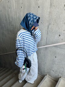 アンヌーク　ナイロンボリュームパンツ　38 ネイビー ànuke online store（アンヌーク） / Nylon Volume PantsNylon