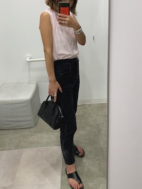 「Hanes」｜「アイテム（アクセサリー）」を使った、LINAさん（レディース・159cm）の夏コーディネート