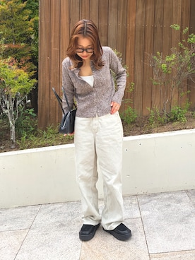 「anuke（アンヌーク）のアイテム」を使った、LINAさん（レディース・159cm）の秋コーディネート