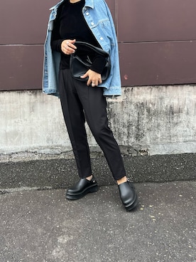 「reca（レカ）のアイテム（スラックス）」を使った、LINAさん（レディース・159cm）の秋コーディネート