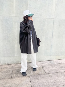 「アイテム（スリッポン）」を使った、LINAさん（レディース・159cm）の秋コーディネート