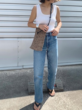 「UNIQLO U」｜LINAさん（レディース・159cm）の夏コーディネート