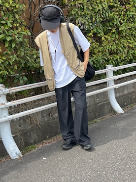 「エアリズム」｜LINAさん（レディース・159cm）の春コーディネート