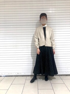 ジャケット アウターを使った 襟付きワンピース の人気ファッションコーディネート Wear