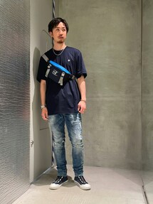 DIESEL（ディーゼル）の「メンズ リサイクルナイロン カラー