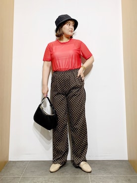「KIJIMA TAKAYUKI」｜「アイテム（アクセサリー）」を使った、サトみ。さん（レディース・151cm）の夏コーディネート