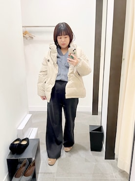 「冬の注目アウター」｜「アイテム（その他アウター）」を使った、サトみ。さん（レディース・151cm）の秋コーディネート