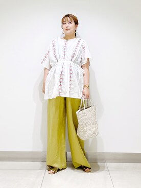 「シュシュ」｜サトみ。さん（レディース・151cm・20代）の夏コーディネート