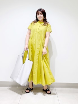 「アイテム（トートバッグ、シルバー系）」を使った、サトみ。さん（レディース・151cm）の春コーディネート