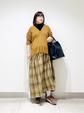 「アイテム（カーディガン/ボレロ）」を使った、サトみ。さん（レディース・151cm）の秋コーディネート