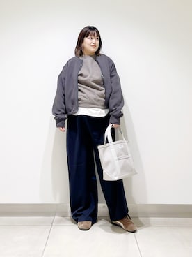 「アイテム（スウェット）」を使った、サトみ。さん（レディース・151cm）の秋コーディネート