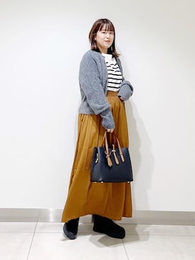 「スカーチョ」｜「アイテム（ブーツ）」を使った、サトみ。さん（レディース・151cm）の秋コーディネート
