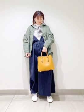 「アイテム（ワンピース/ドレス、ブルー系）」を使った、サトみ。さん（レディース・151cm）の冬コーディネート