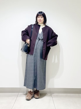 「冬の注目アウター」｜サトみ。さん（レディース・151cm）の秋コーディネート